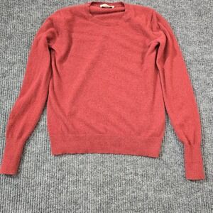 Everlane Women's XS Rust Red-Orange 100% Cashmere Crew Neck Sweater